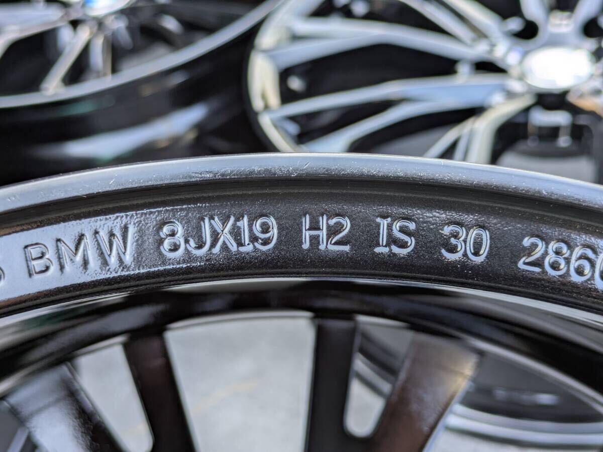 BMW G15 G16 8シリーズ Mパフォーマンス ダブルスポーク スタイリング 786M 鍛造 純正OP 19インチ 8J +30 PCD112 グロスブラック 4本