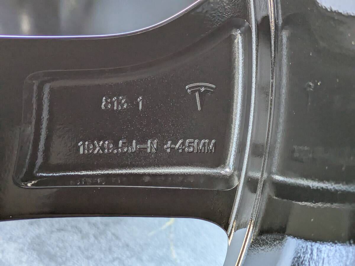 TESLA MODEL Y テスラ モデル Y 純正 19インチ 9.5J +45 PCD114.3 グロスブラック 4本