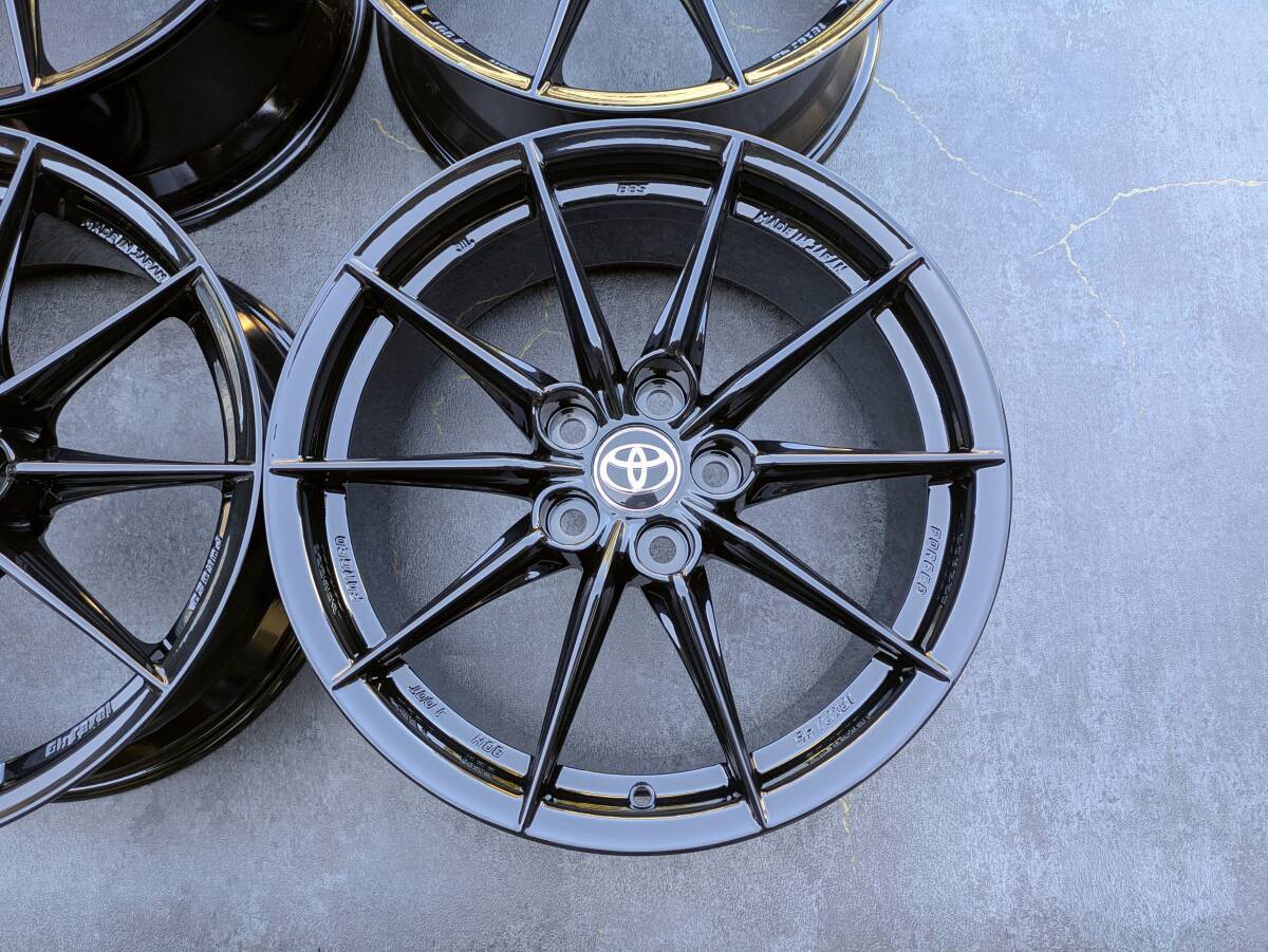 トヨタ ヤリスGR RZハイパフォーマンス BBS製 鍛造 純正 18インチ 8J +45 PCD114.3 グロスブラック 4本