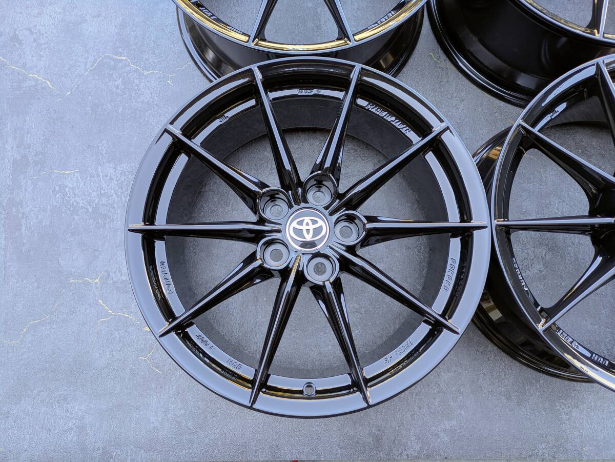 トヨタ ヤリスGR RZハイパフォーマンス BBS製 鍛造 純正 18インチ 8J +45 PCD114.3 グロスブラック 4本