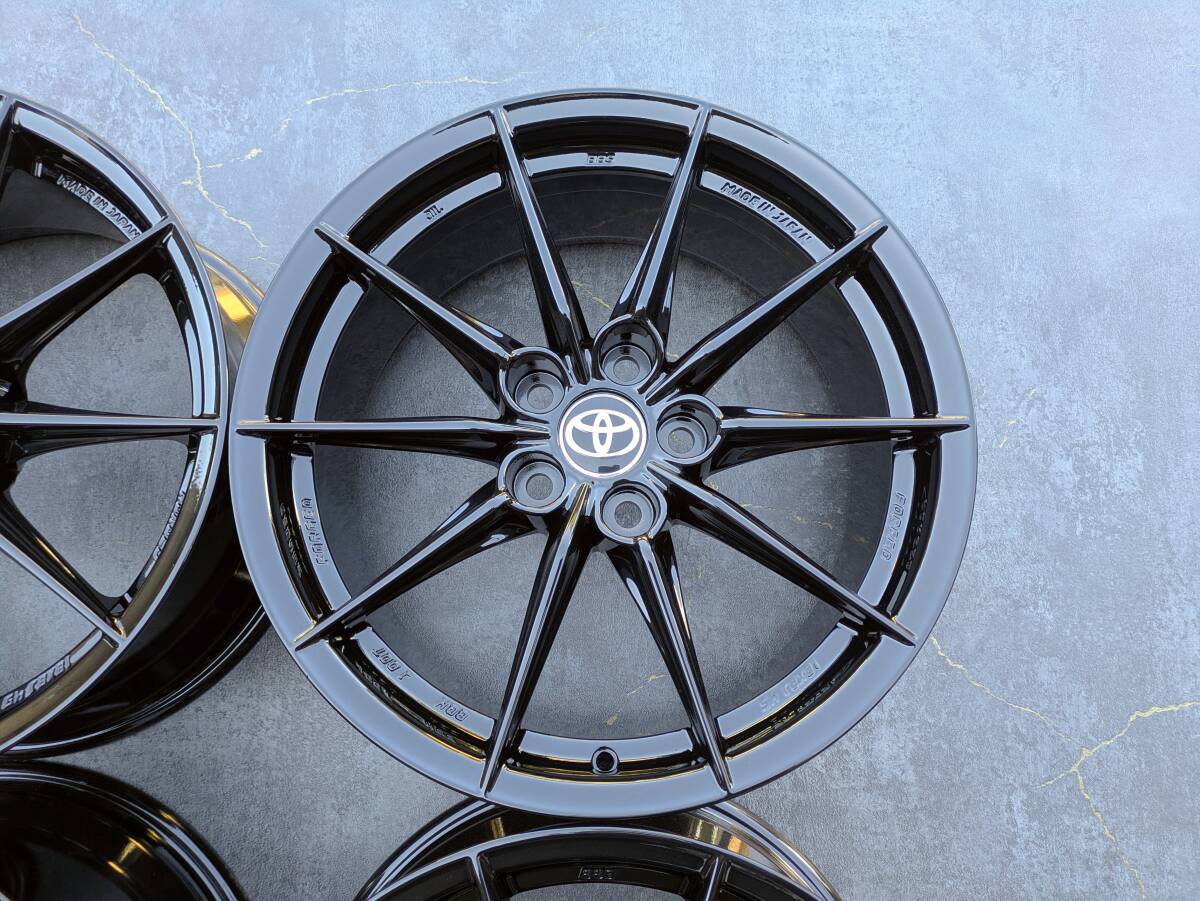 トヨタ ヤリスGR RZハイパフォーマンス BBS製 鍛造 純正 18インチ 8J +45 PCD114.3 グロスブラック 4本