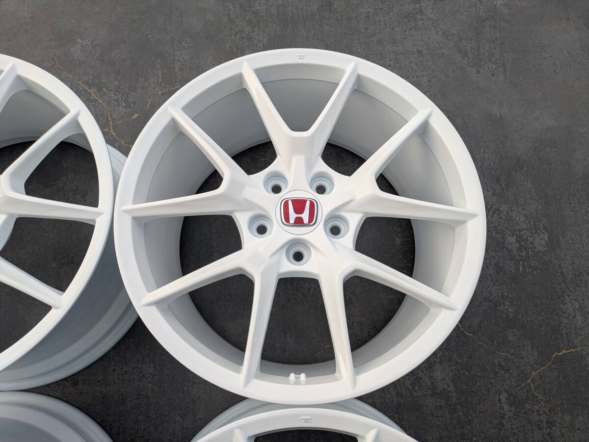 ホンダ シビック タイプR FL5 純正 19インチ 9.5J +60 PCD120 グロスホワイト 4本