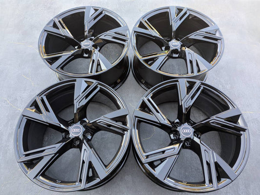 AUDI RS6 Avant performance Genuine 22 inch 10.5J +19 PCD112 Gloss Black 4 wheels