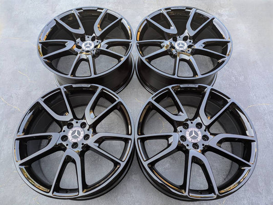 メルセデスベンツ X253 C253 GLCクラス GLC43 AMG 純正 21インチ 8.5J +40 / 9.5J ＋22 PCD112 グロスブラック 4本