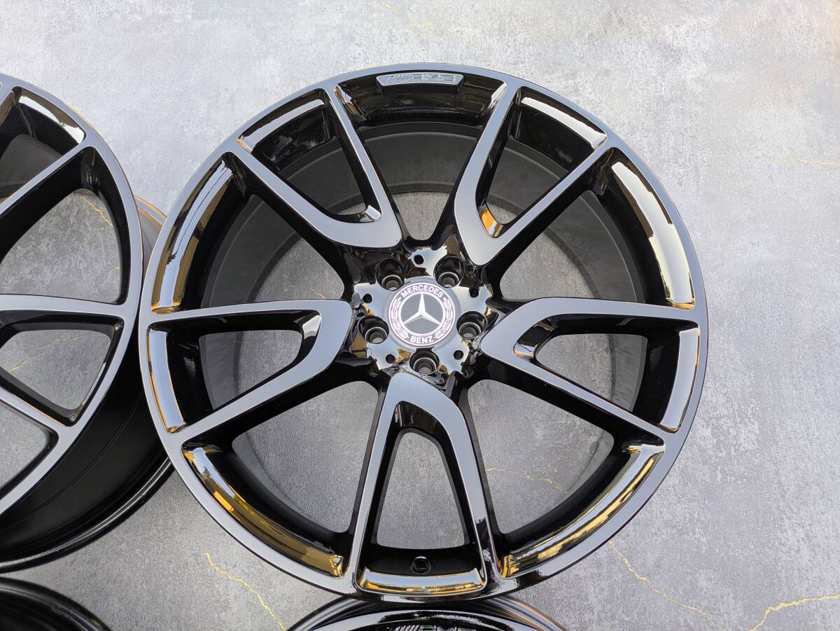 メルセデスベンツ X253 C253 GLCクラス GLC43 AMG 純正 21インチ 8.5J +40 / 9.5J ＋22 PCD112 グロスブラック 4本