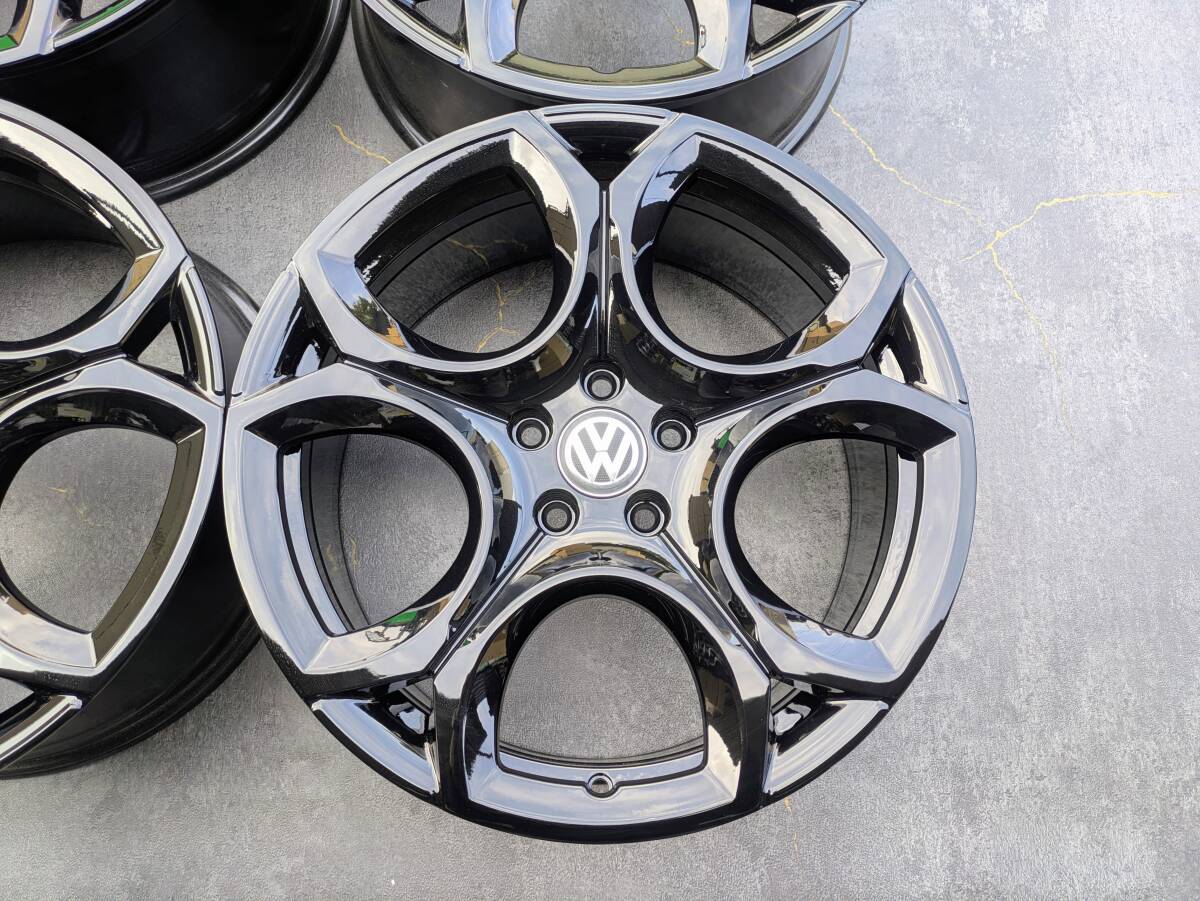 VW フォルクスワーゲン ゴルフ8 ゴルフ8.5 GTI 純正 19インチ 8J +50 PCD112 グロスブラック 4本