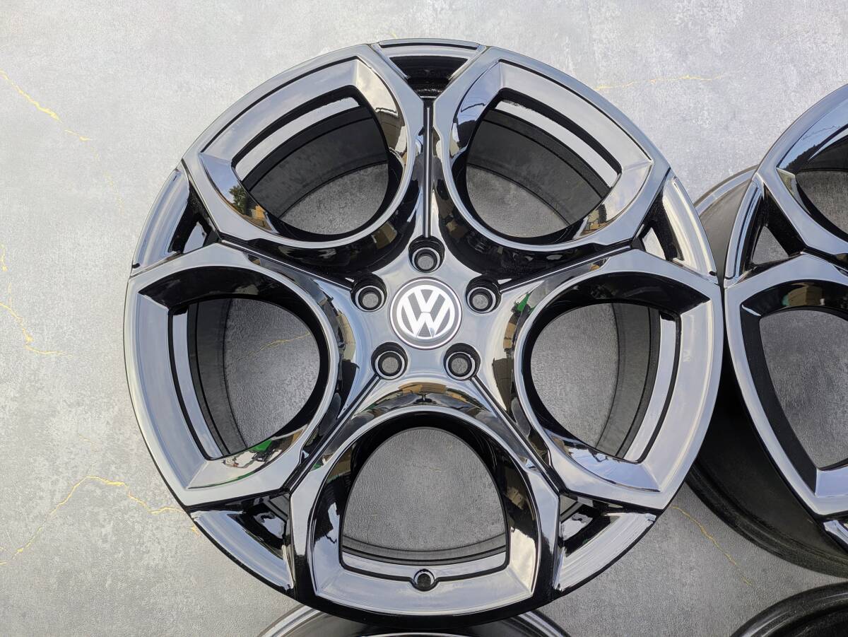 VW フォルクスワーゲン ゴルフ8 ゴルフ8.5 GTI 純正 19インチ 8J +50 PCD112 グロスブラック 4本