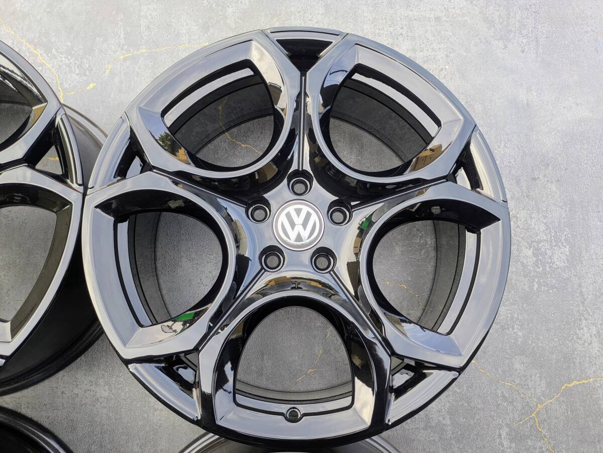 VW フォルクスワーゲン ゴルフ8 ゴルフ8.5 GTI 純正 19インチ 8J +50 PCD112 グロスブラック 4本