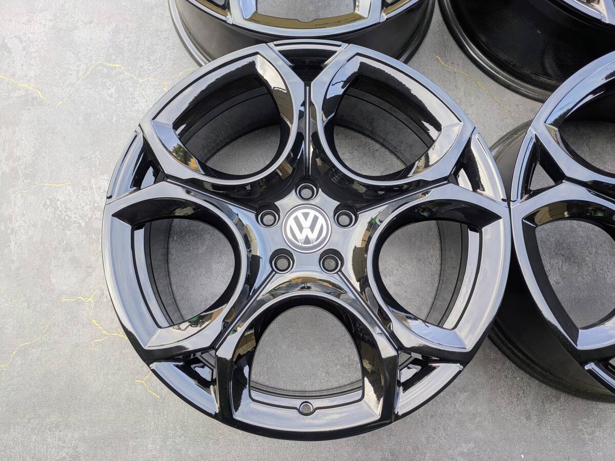 VW フォルクスワーゲン ゴルフ8 ゴルフ8.5 GTI 純正 19インチ 8J +50 PCD112 グロスブラック 4本