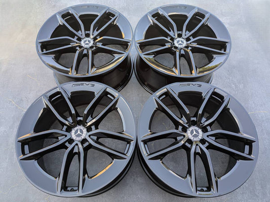 メルセデスベンツ AMG W167 C167 GLEクラス 純正 22インチ 10J +56.1 / 11J +50 PCD112 グロスブラック 4本