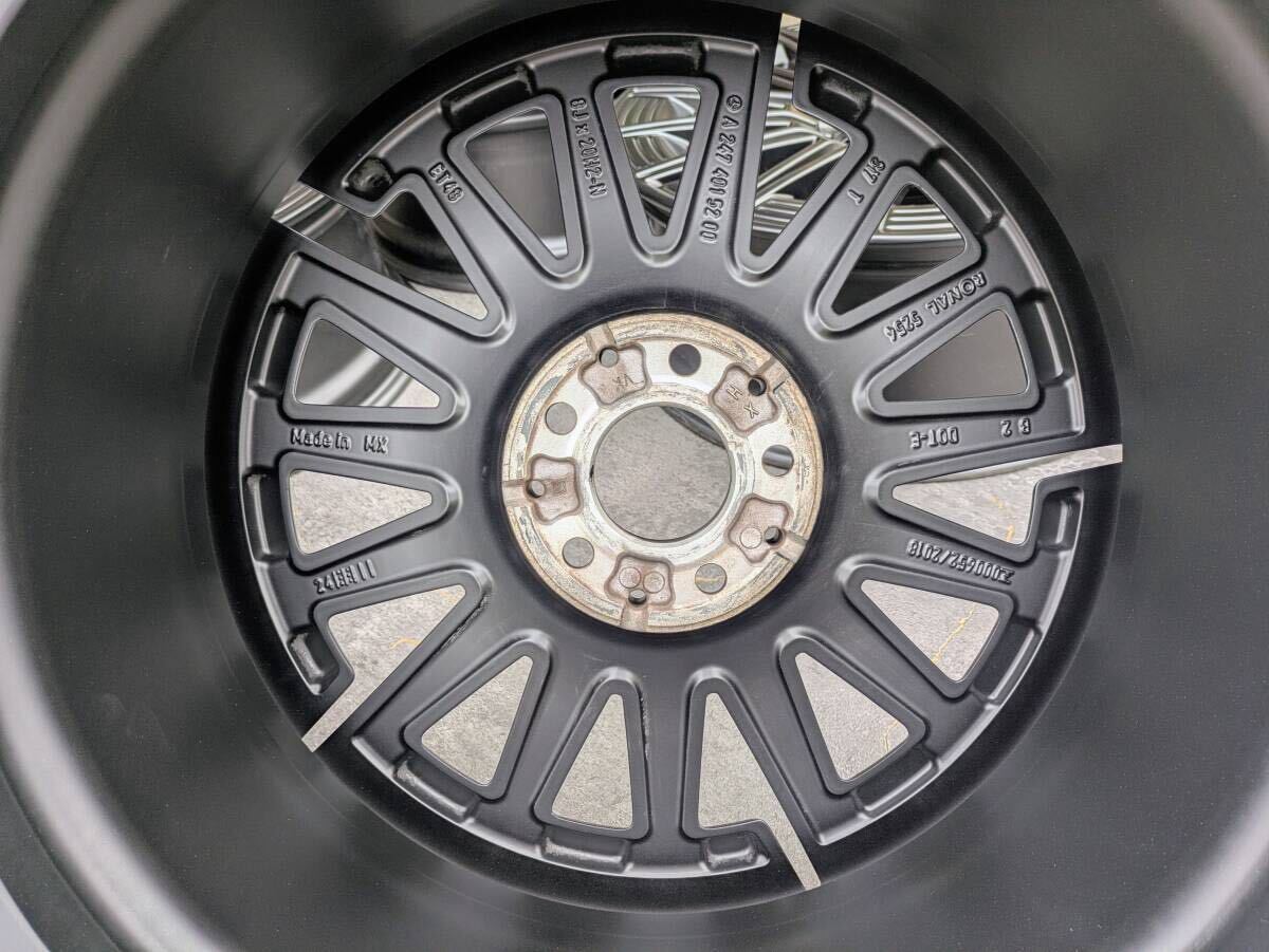 メルセデスベンツ AMG H247 X247 GLAクラス GLBクラス 純正 20インチ 8J +48 PCD112 サテンブラック 4本