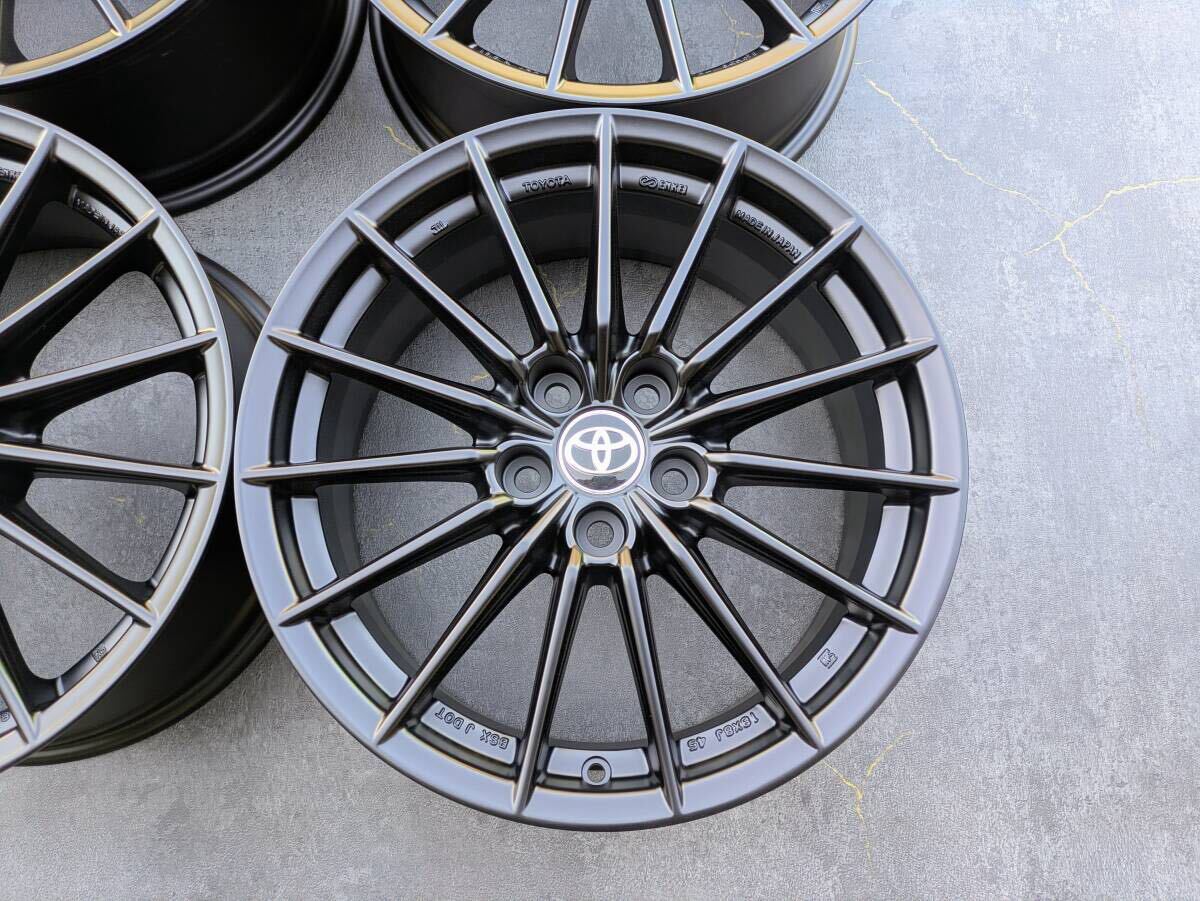 トヨタ GR ヤリス RZ RS エンケイ製 純正 18インチ 8J +45 PCD114.3 サテンブラック 4本