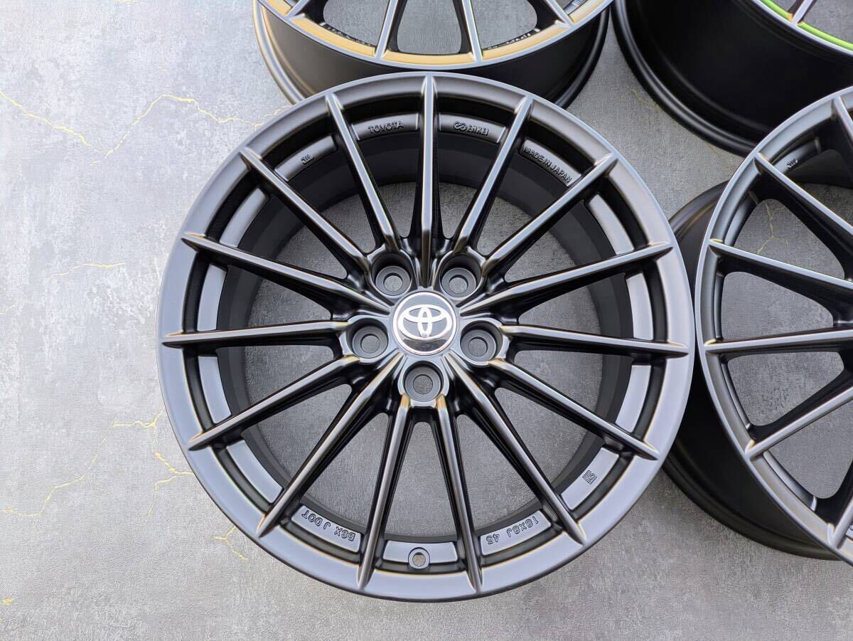 トヨタ GR ヤリス RZ RS エンケイ製 純正 18インチ 8J +45 PCD114.3 サテンブラック 4本