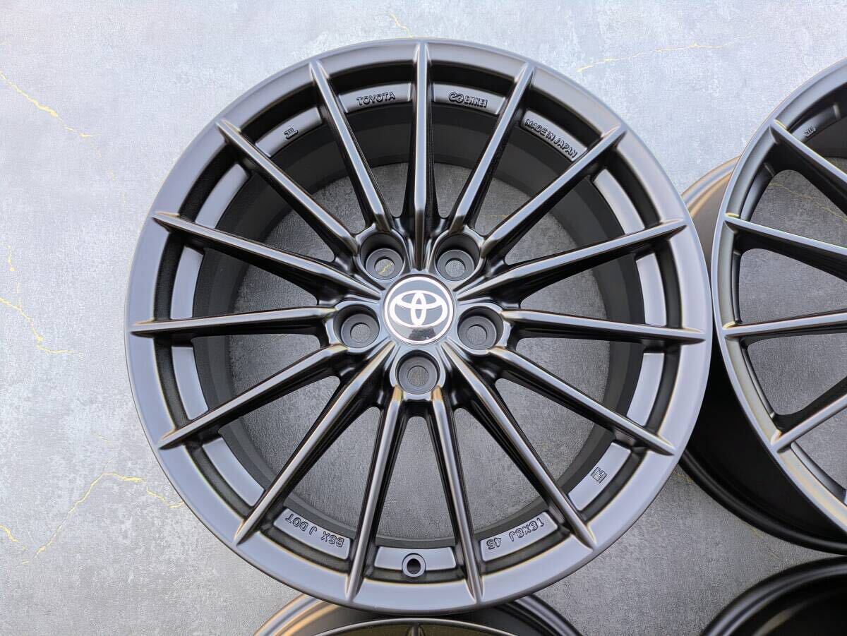 トヨタ GR ヤリス RZ RS エンケイ製 純正 18インチ 8J +45 PCD114.3 サテンブラック 4本