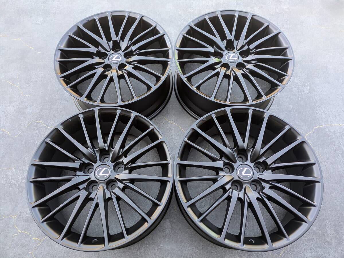 レクサス LS460 Fスポーツ BBS製 RV748 純正 19インチ 8J +35 PCD120 サテンブラック 4本