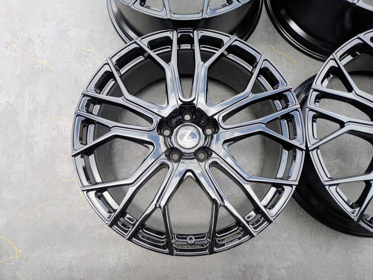 レクサス IS Fスポーツ TRD 鍛造 純正OP 20インチ 8.5J +45 / 9.5J +55 PCD114.3 グロスブラック 4本