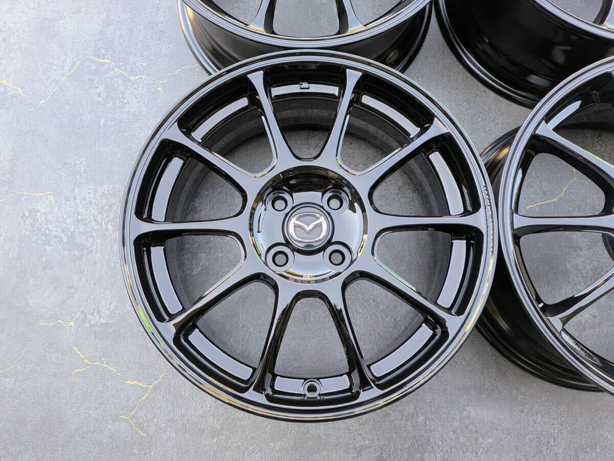 マツダ ND ロードスター レイズ ZE40 鍛造 純正OP 16インチ 7J +45 PCD100 グロスブラック 4本