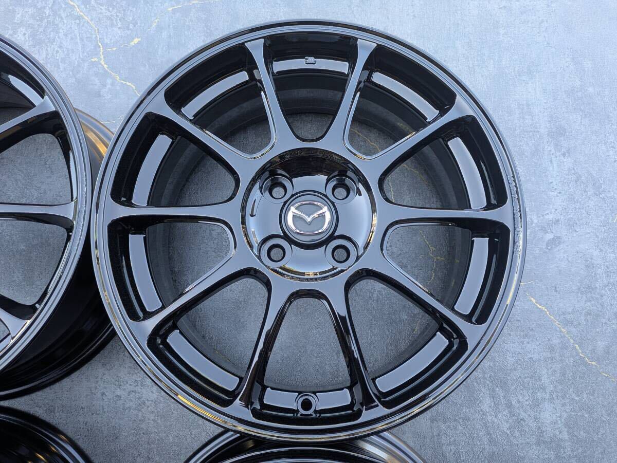 マツダ ND ロードスター レイズ ZE40 鍛造 純正OP 16インチ 7J +45 PCD100 グロスブラック 4本