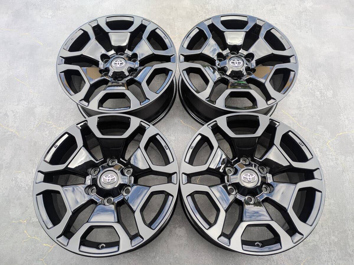 トヨタ ハイラックス REVO エンケイ製 純正 18インチ 7.5J +30 PCD139.7 グロスブラック 4本