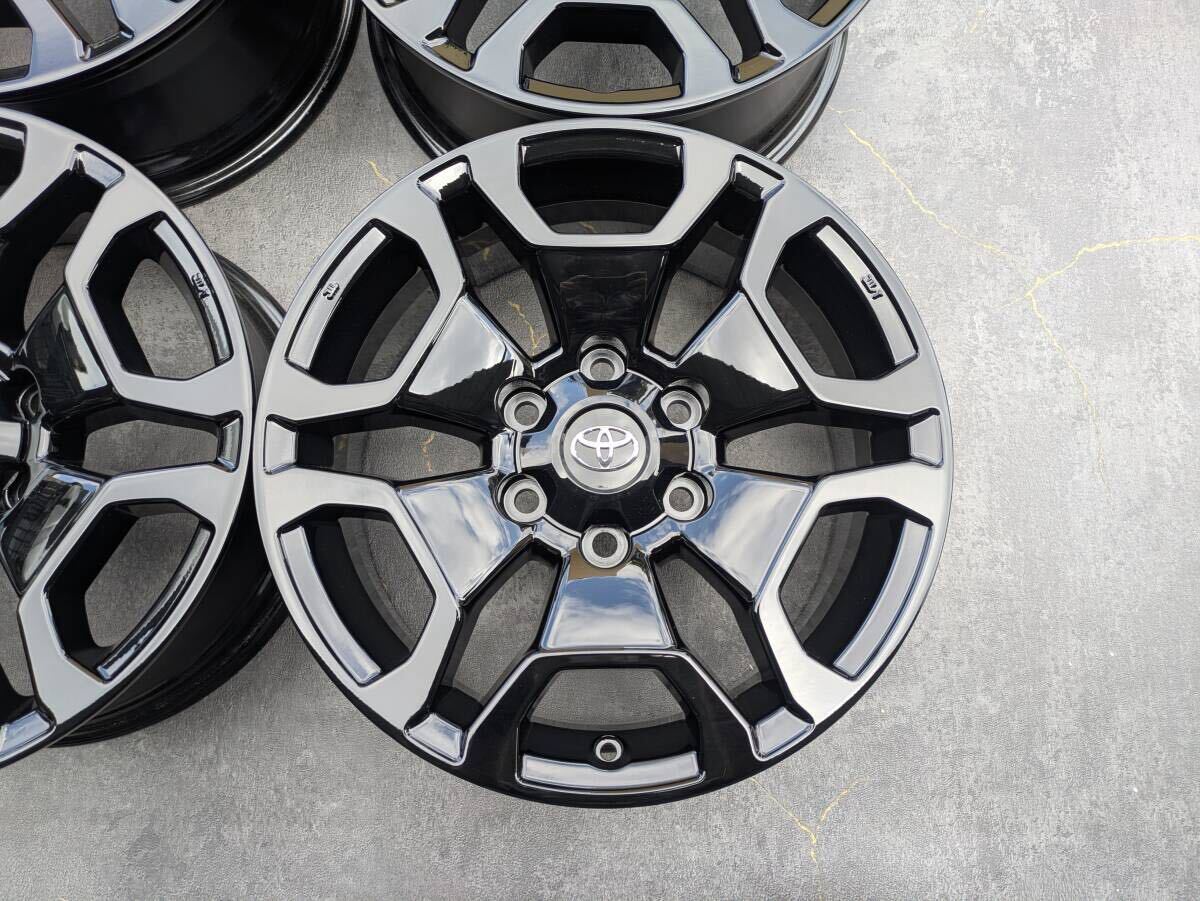 トヨタ ハイラックス REVO エンケイ製 純正 18インチ 7.5J +30 PCD139.7 グロスブラック 4本