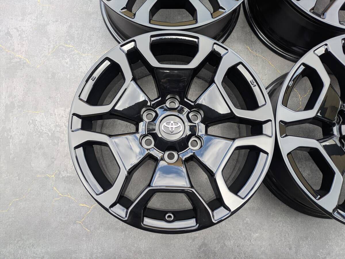 トヨタ ハイラックス REVO エンケイ製 純正 18インチ 7.5J +30 PCD139.7 グロスブラック 4本
