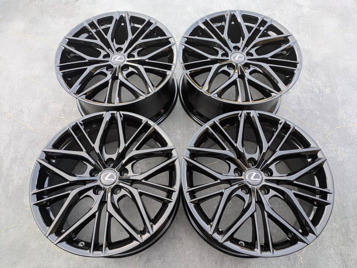 レクサス IS500 Fスポーツ パフォーマンス エンケイ製 純正 19インチ 8.5J +45 / 9.5J +60 PCD114.3 グロスブラック 4本