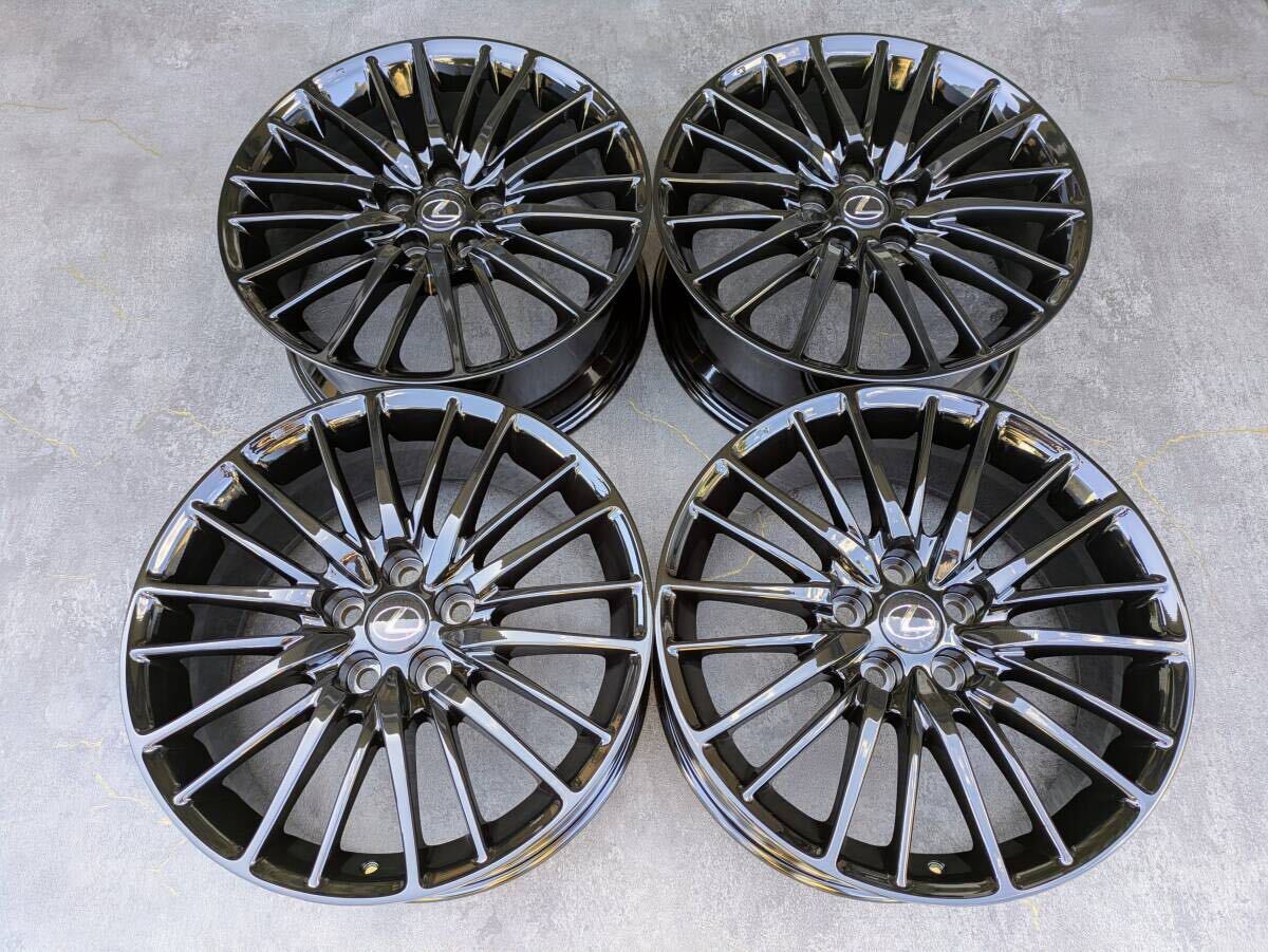 レクサス LS460 Fスポーツ BBS製 RV748 純正 19インチ 8J +35 PCD120 グロスブラック 4本