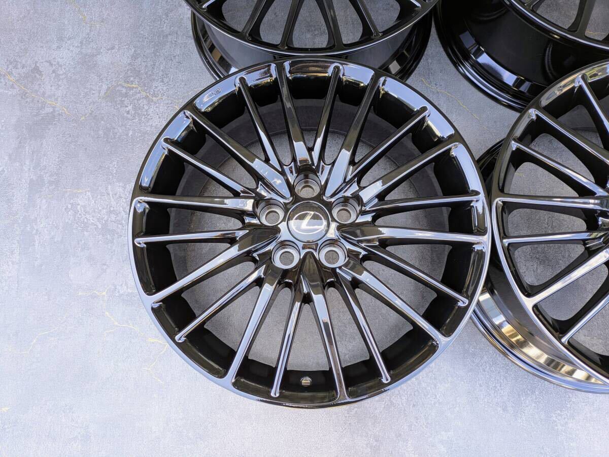 レクサス LS460 Fスポーツ BBS製 RV748 純正 19インチ 8J +35 PCD120 グロスブラック 4本