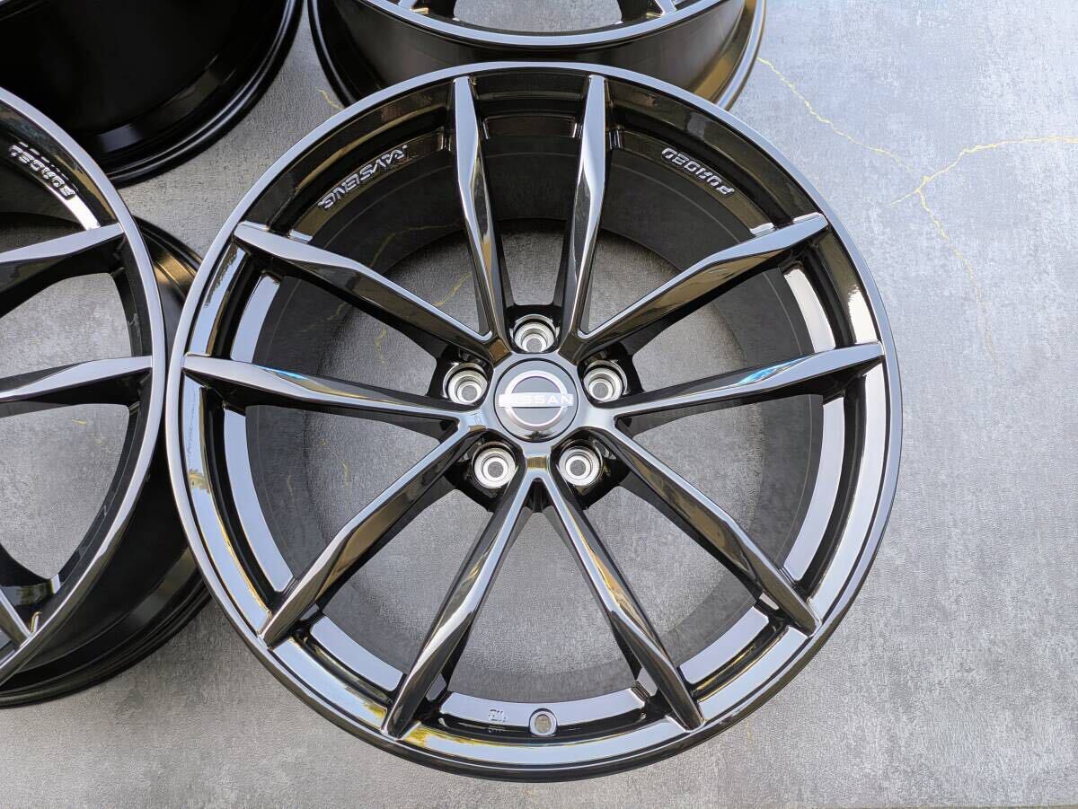 NISSAN RZ34 フェアレディZ バージョン ST RAYS製 鍛造 純正 19インチ 9.5J +40 / 10J +30 PCD114.3 グロスブラック 4本
