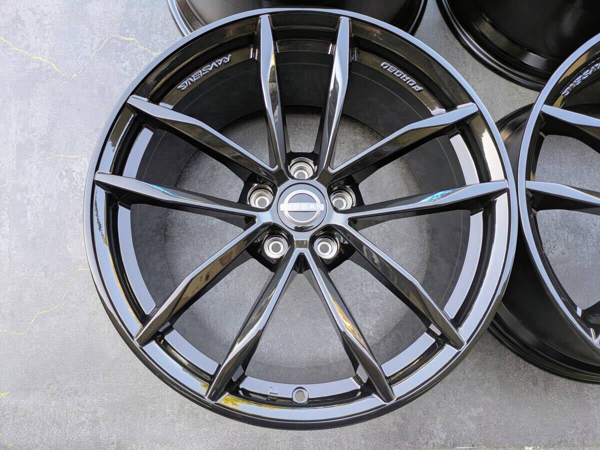NISSAN RZ34 フェアレディZ バージョン ST RAYS製 鍛造 純正 19インチ 9.5J +40 / 10J +30 PCD114.3 グロスブラック 4本