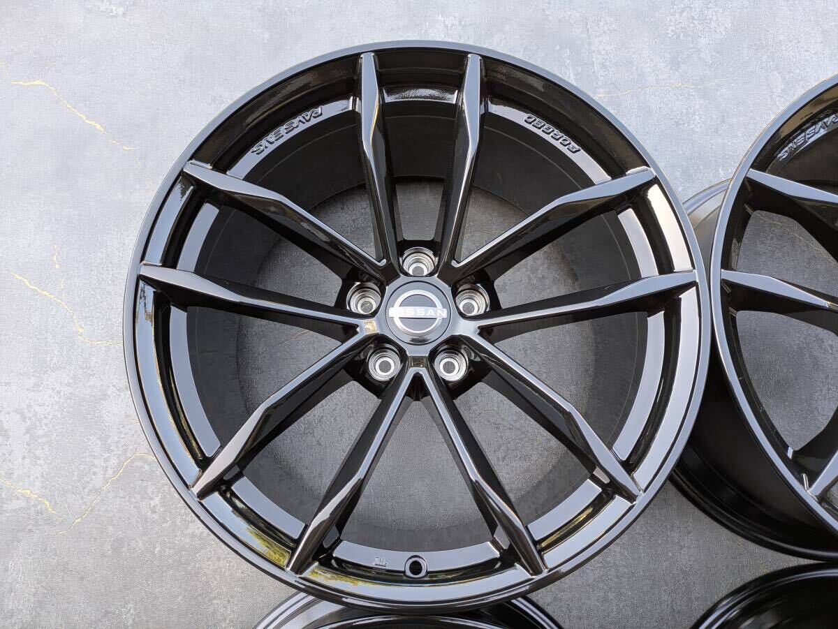 NISSAN RZ34 フェアレディZ バージョン ST RAYS製 鍛造 純正 19インチ 9.5J +40 / 10J +30 PCD114.3 グロスブラック 4本