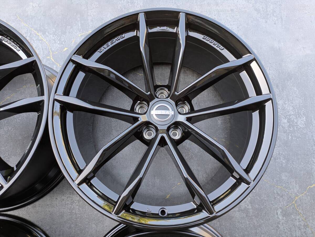 NISSAN RZ34 フェアレディZ バージョン ST RAYS製 鍛造 純正 19インチ 9.5J +40 / 10J +30 PCD114.3 グロスブラック 4本