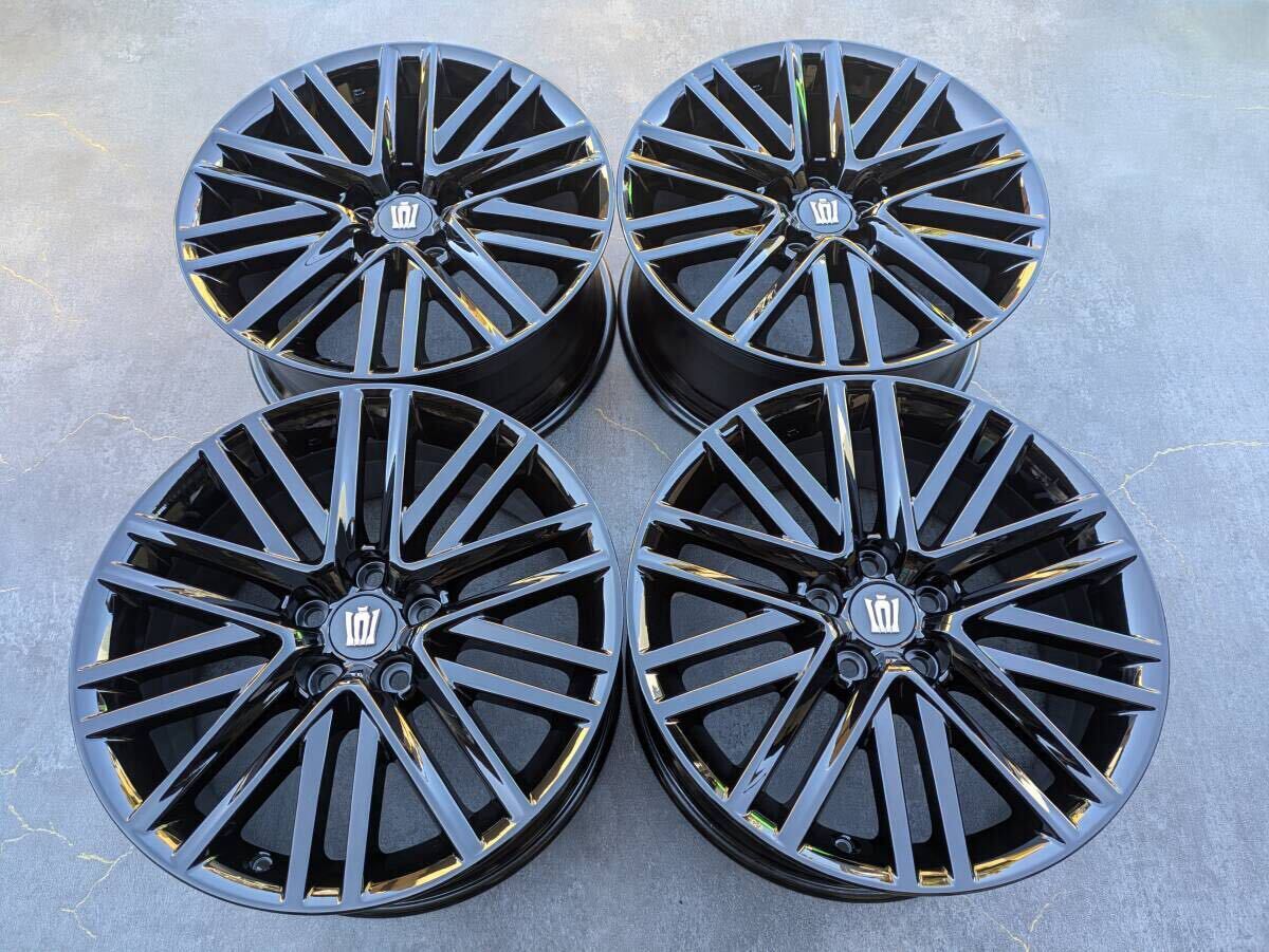 トヨタ 210系 220系 クラウンアスリート 純正 18インチ 8J +40 PCD114.3 グロスブラック 4本