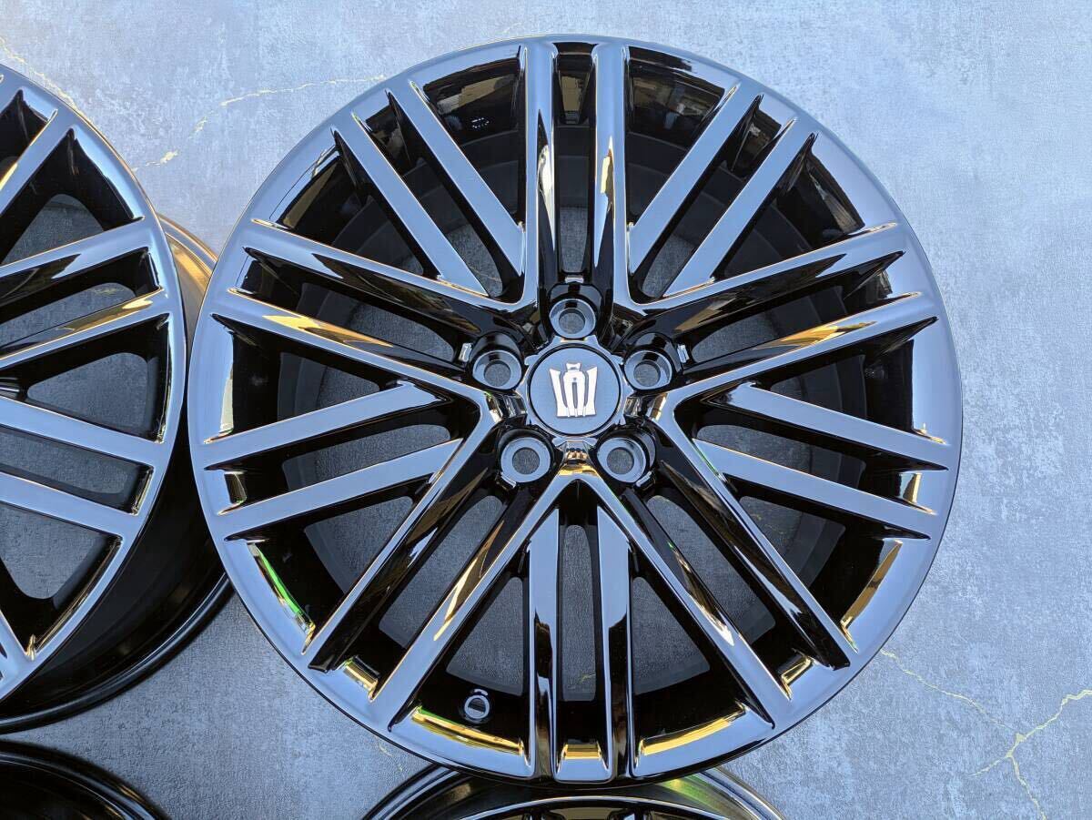 トヨタ 210系 220系 クラウンアスリート 純正 18インチ 8J +40 PCD114.3 グロスブラック 4本