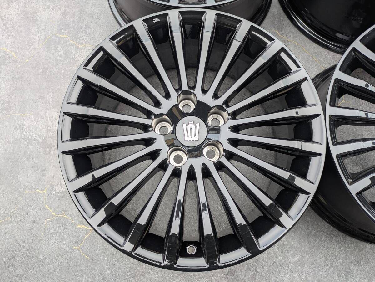 トヨタ 210系 クラウン マジェスタ 純正 18インチ 8J +40 PCD114.3 グロスブラック 4本