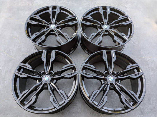BMW G01 X3 G02 X4 Mスポーツ ダブルスポーク スタイリング 718M 純正 21インチ 8.5J +30 / 9.5J +43 PCD112 グロスブラック 4本