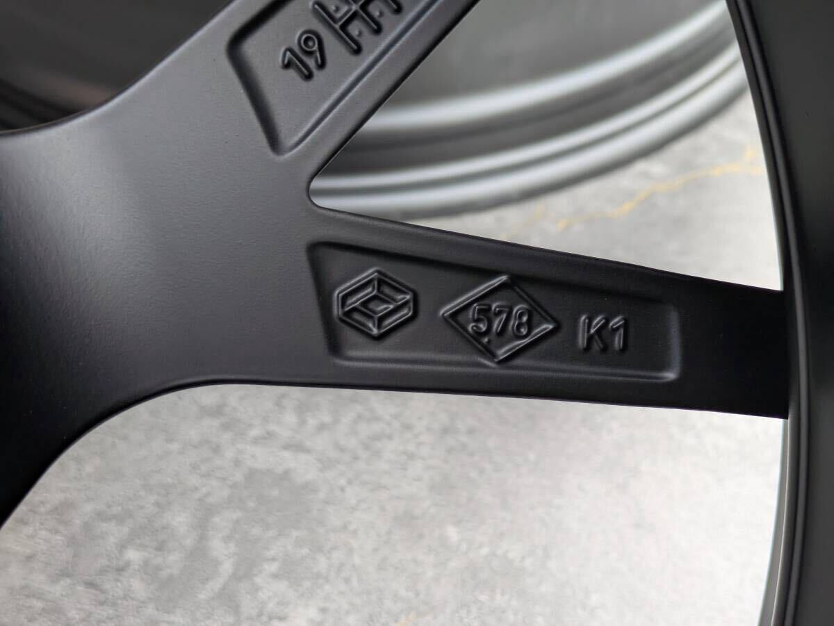 ルノー メガーヌ RS ウルティム 純正 19インチ 8.5J +54 PCD114.3 サテンブラック 4本