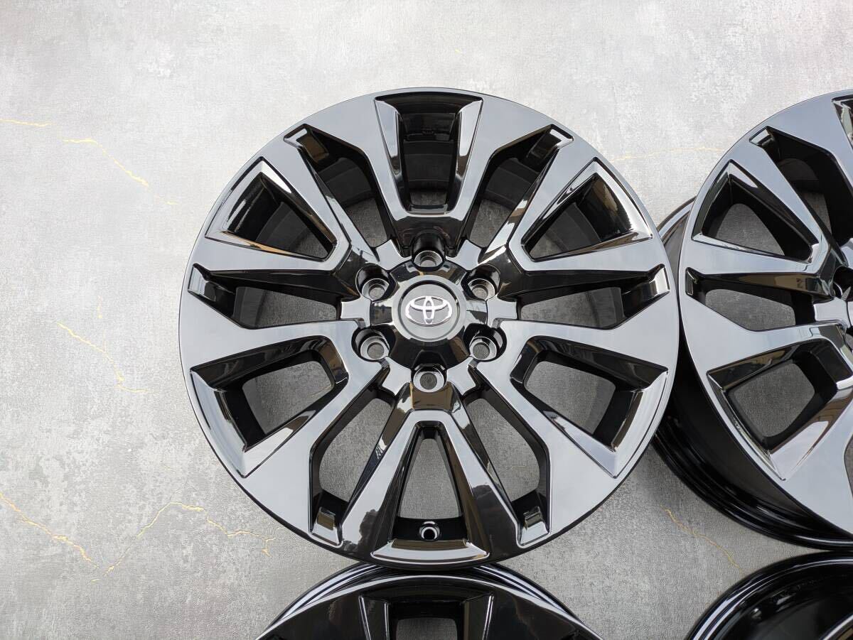 トヨタ 150系 後期 ランクル プラド TZ-G 純正 19インチ 7.5J +25 PCD139.7 グロスブラック 4本