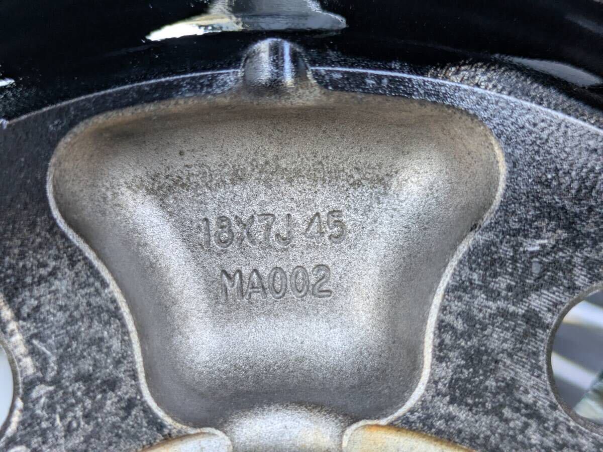 マツダ3 BBS製 鍛造 純正オプション 18インチ 7J +45 PCD114.3 グロスブラック 4本