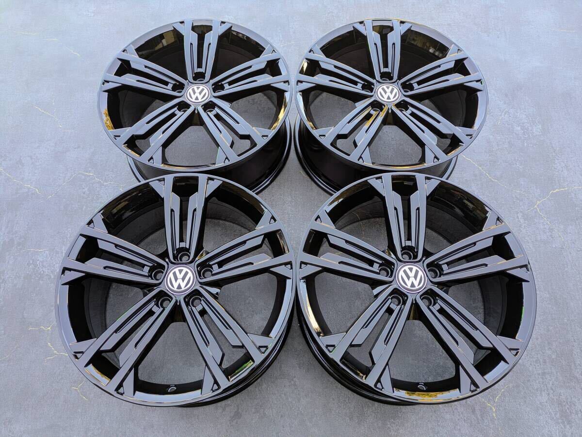 VW フォルクスワーゲン ゴルフ7 GTI ダイナミック 純正 18インチ 7.5J +49 PCD112 グロスブラック 4本