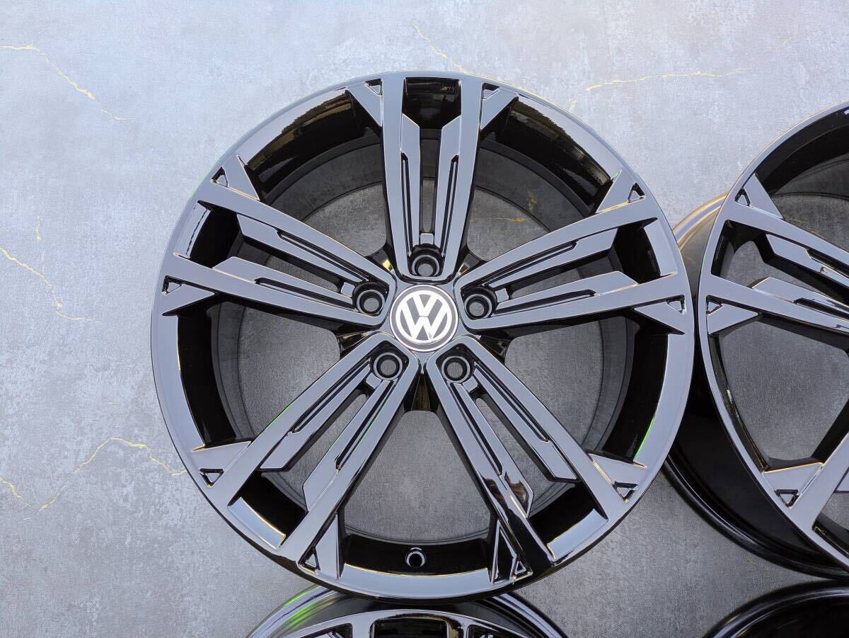 VW フォルクスワーゲン ゴルフ7 GTI ダイナミック 純正 18インチ 7.5J +49 PCD112 グロスブラック 4本