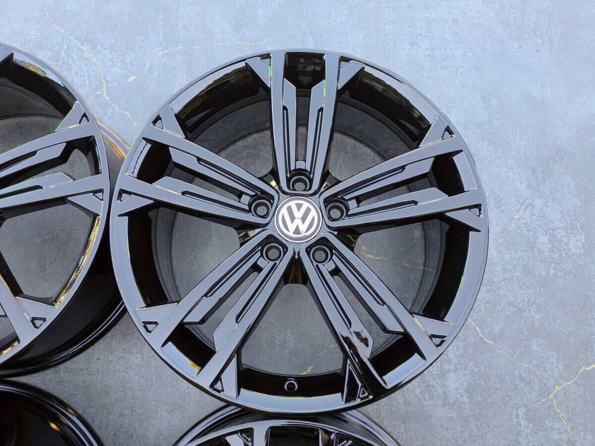 VW フォルクスワーゲン ゴルフ7 GTI ダイナミック 純正 18インチ 7.5J +49 PCD112 グロスブラック 4本