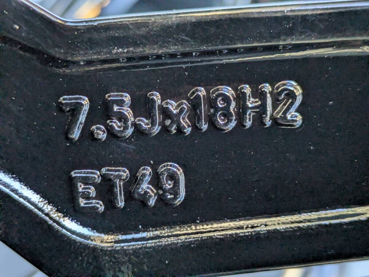 VW フォルクスワーゲン ゴルフ7 GTI ダイナミック 純正 18インチ 7.5J +49 PCD112 グロスブラック 4本
