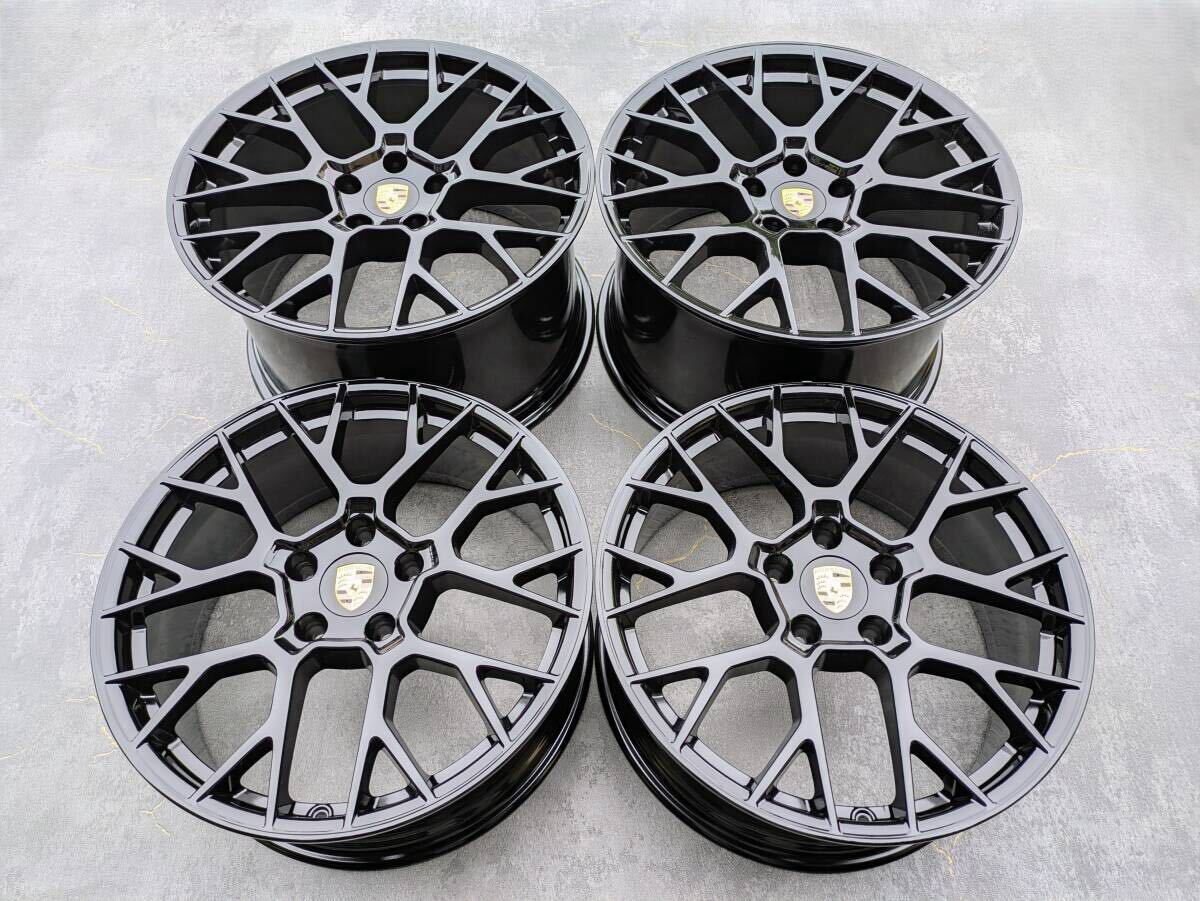 ポルシェ 992 カレラ RS スパイダー 純正OP 20インチ 8.5J +53 / 21インチ 11.5J +67 PCD130 グロスブラック 4本