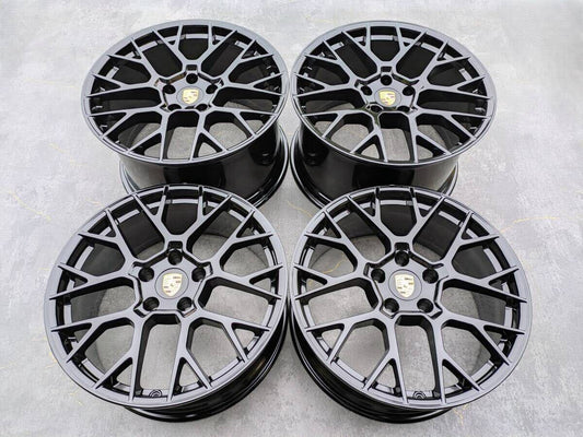 ポルシェ 992 カレラ RS スパイダー 純正OP 20インチ 8.5J +53 / 21インチ 11.5J +67 PCD130 グロスブラック 4本