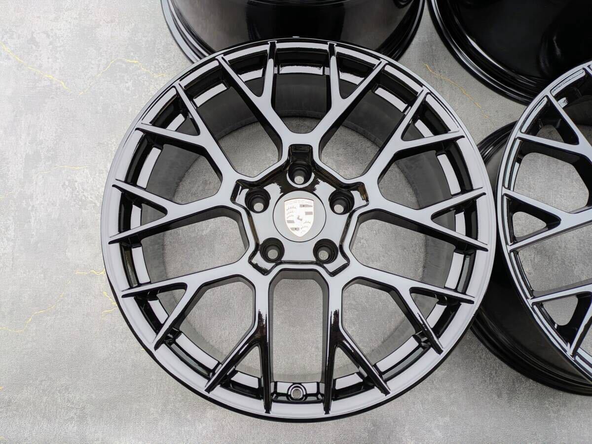 ポルシェ 992 カレラ RS スパイダー 純正OP 20インチ 8.5J +53 / 21インチ 11.5J +67 PCD130 グロスブラック 4本