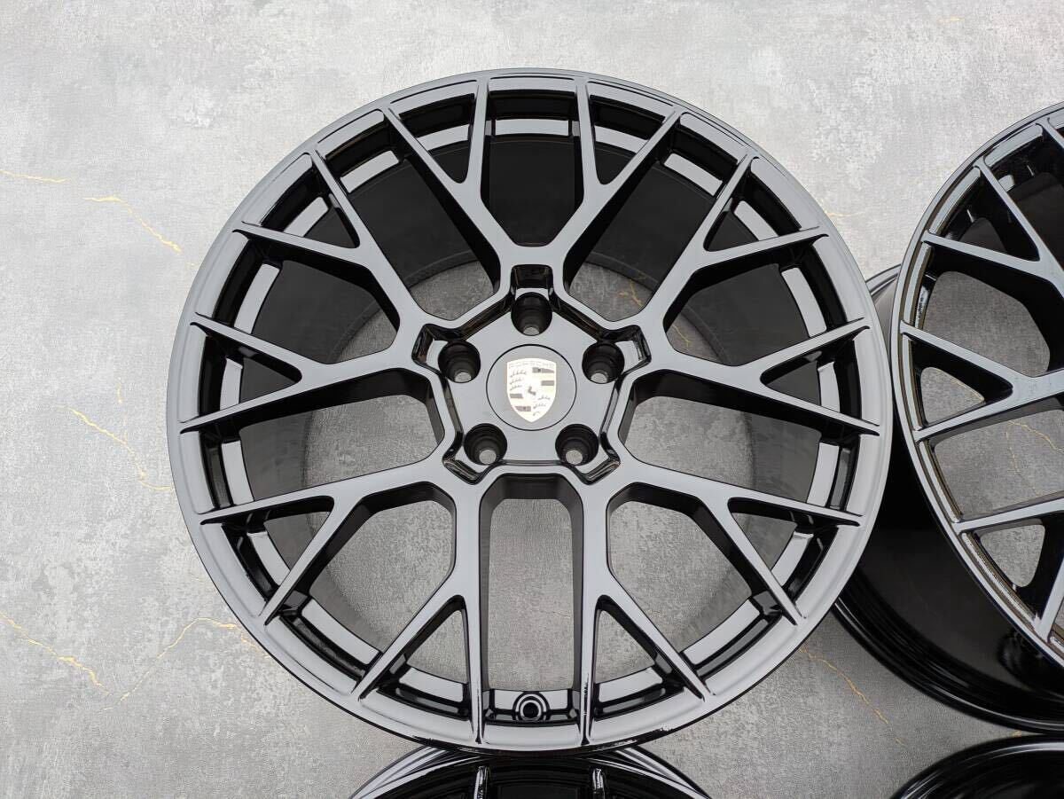 ポルシェ 992 カレラ RS スパイダー 純正OP 20インチ 8.5J +53 / 21インチ 11.5J +67 PCD130 グロスブラック 4本
