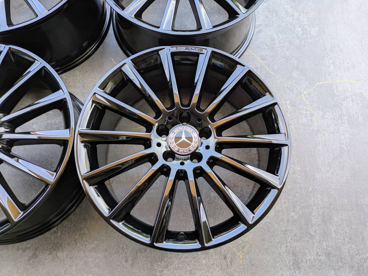 メルセデスベンツ AMG W205 Cクラス 純正 19インチ 7.5J +33 / 8.5J +52 PCD112 グロスブラック 4本