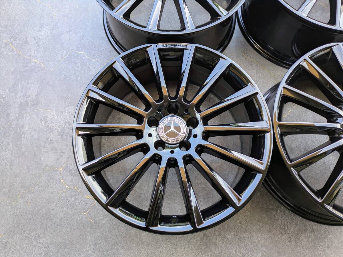 メルセデスベンツ AMG W205 Cクラス 純正 19インチ 7.5J +33 / 8.5J +52 PCD112 グロスブラック 4本