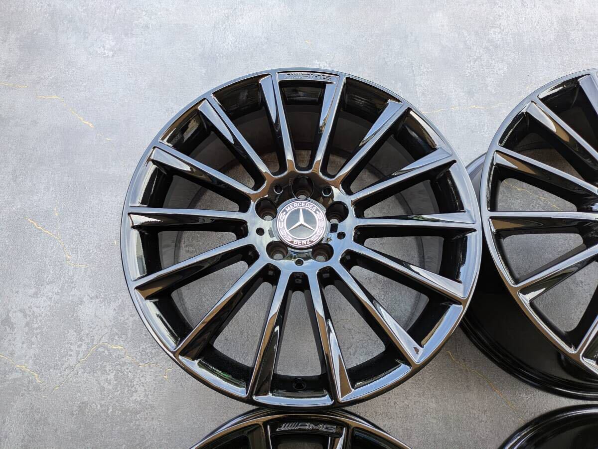 メルセデスベンツ AMG W205 Cクラス 純正 19インチ 7.5J +33 / 8.5J +52 PCD112 グロスブラック 4本